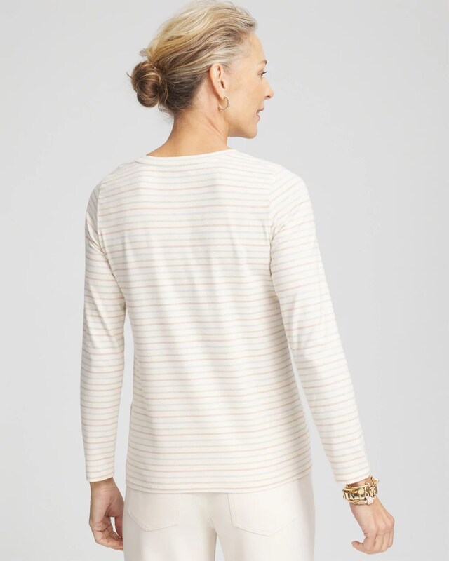 Touch of Cool Shine Stripes Layering Tee - image 3
